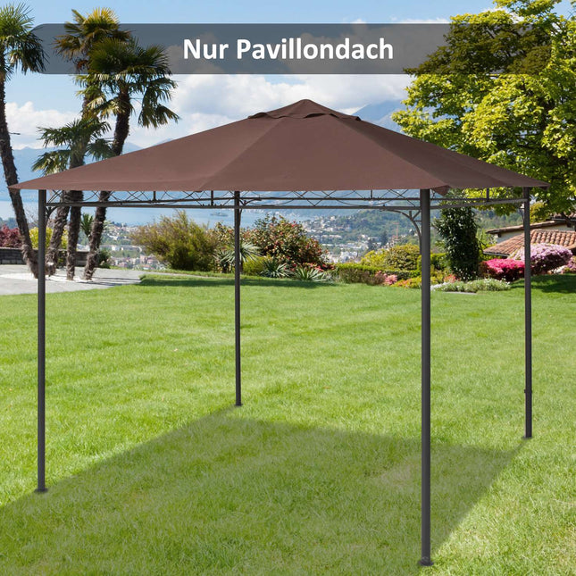 Náhradní potah altánu, sluneční clona, 2.93x2.93M, kávová