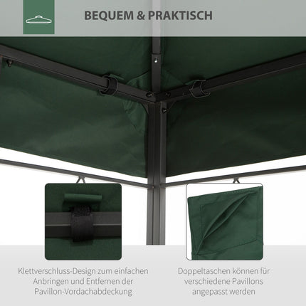 Náhradní střecha altánu, polyester 3x4 m, zelená