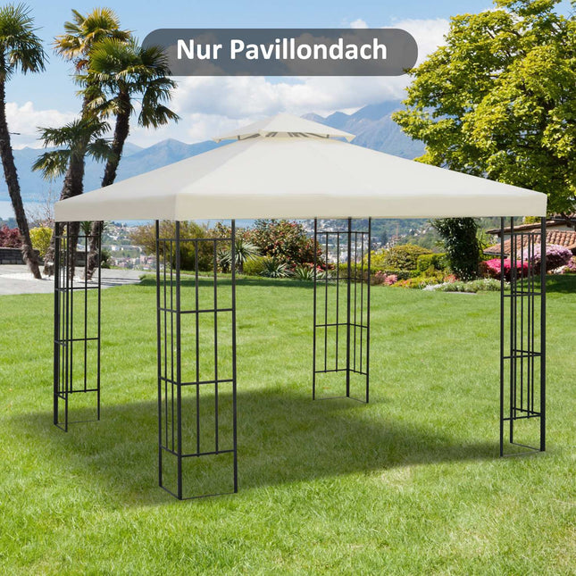 Náhradní střecha ke kovovému altánu, 3x3M, krémový polyester