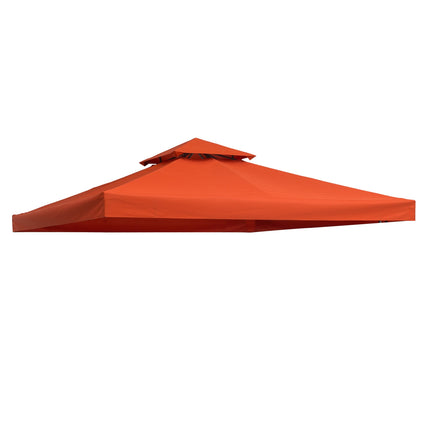 Náhradní střecha altánu, rezavě červený polyester, 3x3 m