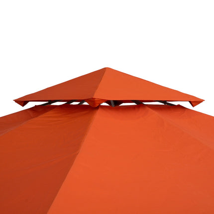 Náhradní střecha altánu, rezavě červený polyester, 3x3 m