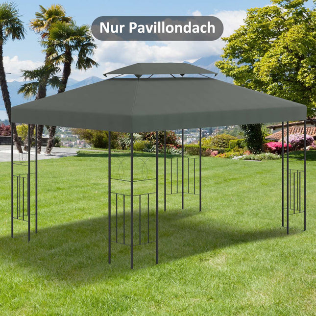 Tmavě šedá náhradní polyesterová střecha altánu 3x4M