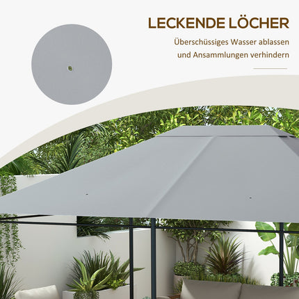 Light gray pavilion roof replacement 4x3m, UV 30+, water repellent