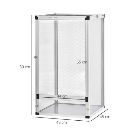 Chovný box pro plazy – hliník, 45 x 45 x 80 cm