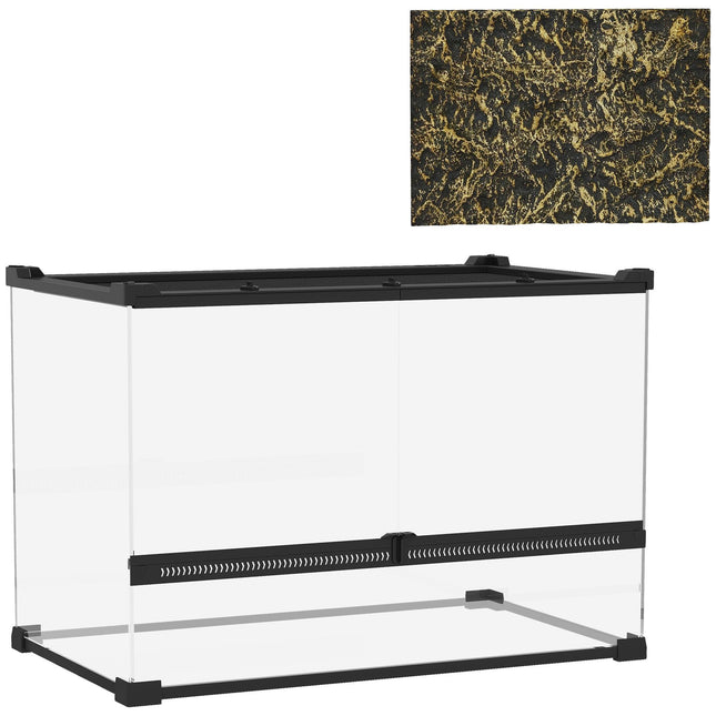 Skleněné terárium pro plazy 48 l, přední ventilace, 50 x 30 x 35 cm