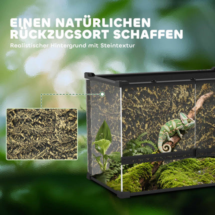 Skleněné terárium pro plazy 48 l, přední ventilace, 50 x 30 x 35 cm
