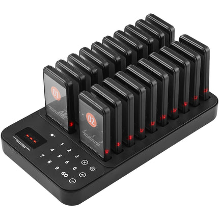 Restaurant Pager System – 20 Pagers, 400m Range, Vibration, Flash