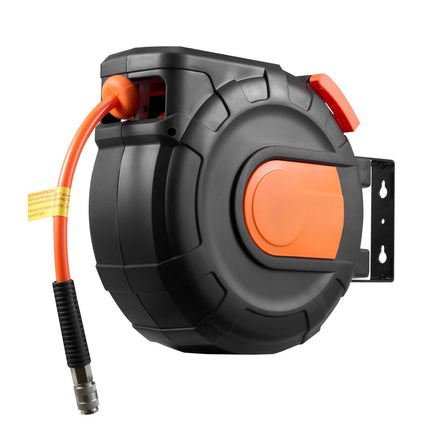 Retractable Air Hose Reel, 15 m PVC, 300 PSI, Swivel Mount