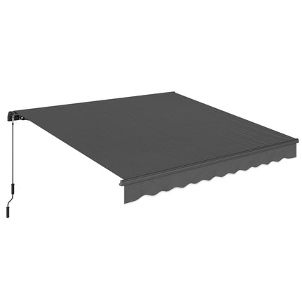 Zatahovací markýza, 10 m², tmavě šedá, ruční klika