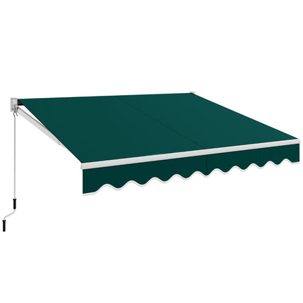 Zatahovací markýza, 3x2,5 m, odolná vůči UV a vodě, zelená