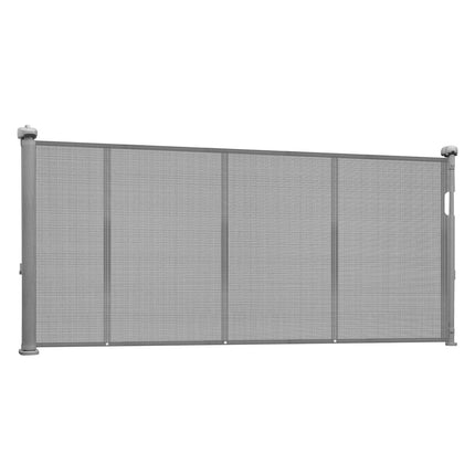 Retractable Baby Gate, 110 in Wide, 34 in Tall, Gray