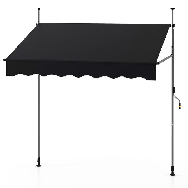 Zatahovací balkonová markýza, 200 cm, bez vrtání, odolná vůči UV