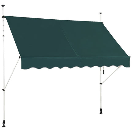 Zatahovací balkonová markýza, 250 cm, odolná vůči UV, zelená