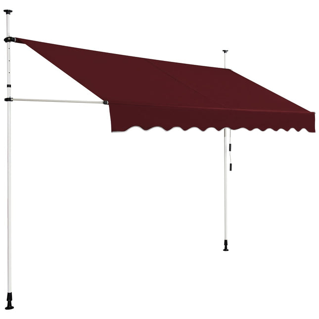 Zatahovací balkonová markýza, 300 cm, odolná vůči UV, nastavitelná