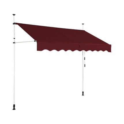 Zatahovací balkonová markýza, 350 cm, odolná vůči UV, nastavitelná
