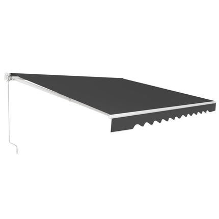 Zatahovací balkonová markýza, 400 x 250 cm, šedá, ochrana proti slunci