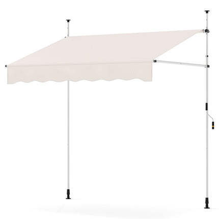 Zatahovací balkonová markýza, bez vrtání, odolná vůči UV, 200 cm