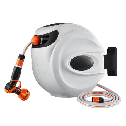 Retractable Garden Hose Reel, 1/2 in x 98 ft, Wall Mount