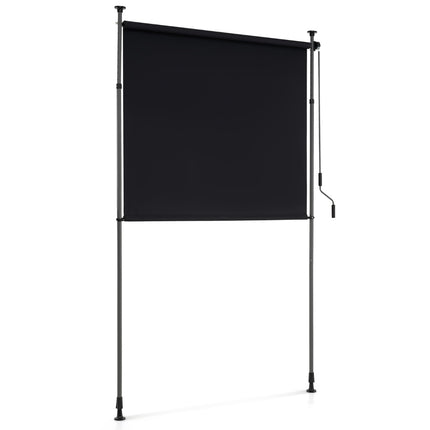 Zatahovací venkovní roletová clona, klika, 150 cm, 220–310 cm