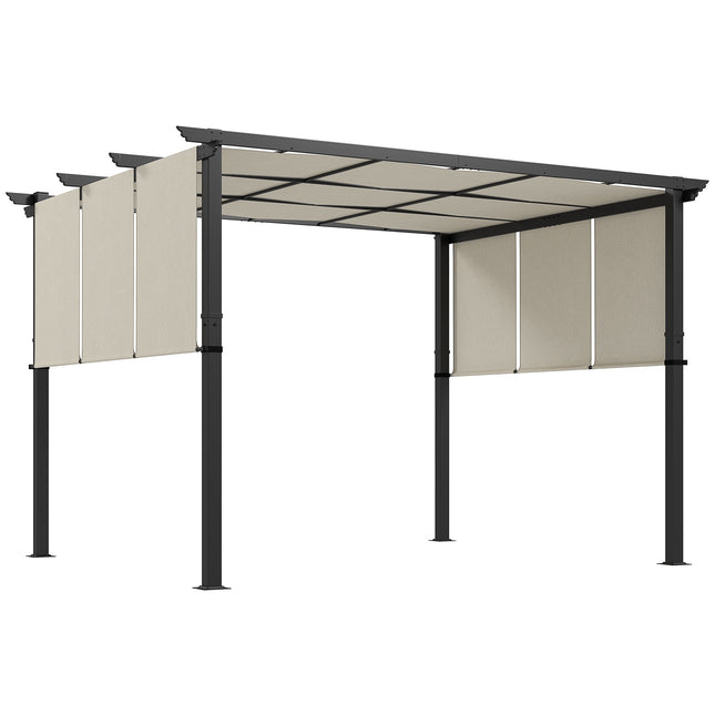 Zatahovací pergola 3x3,5 m, ocelový rám, UV ochrana