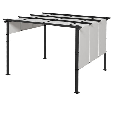 Zatahovací pergola 3x3,5 m, ocelový rám, UV ochrana