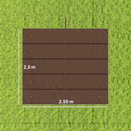 Zatahovací střecha pergoly 3x3 m, odolná vůči povětrnosti, kávově hnědá