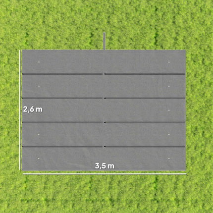 Zatahovací střecha pergoly 4x3 m, odolná vůči povětrnosti, světle šedá