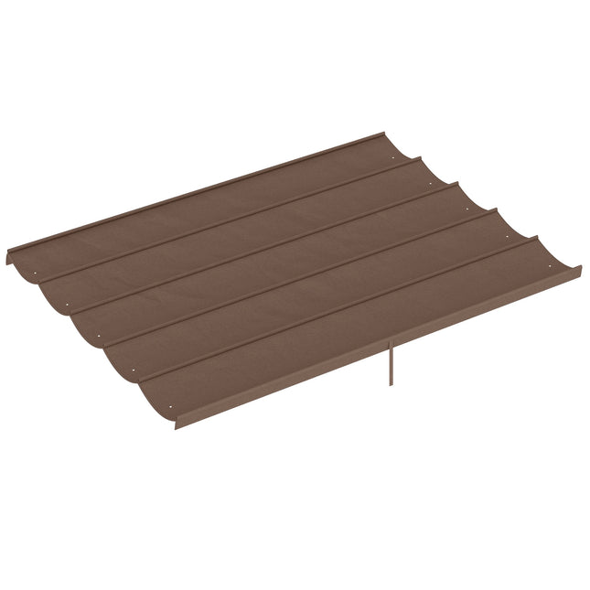 Náhradní zatahovací střecha pergoly, 4x3 m, kávově hnědá, polyester