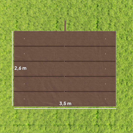 Náhradní zatahovací střecha pergoly, 4x3 m, kávově hnědá, polyester