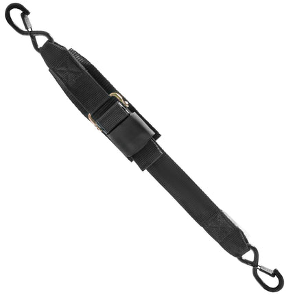 Retractable Ratchet Straps 2 in x 2 ft, 2 Pack, Locking S-Hooks