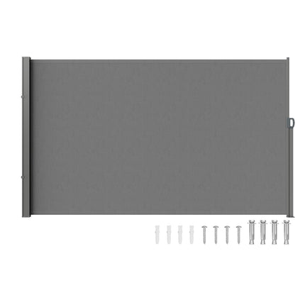 Retractable Side Awning 63 x 118 in, Waterproof, UV30+, Gray
