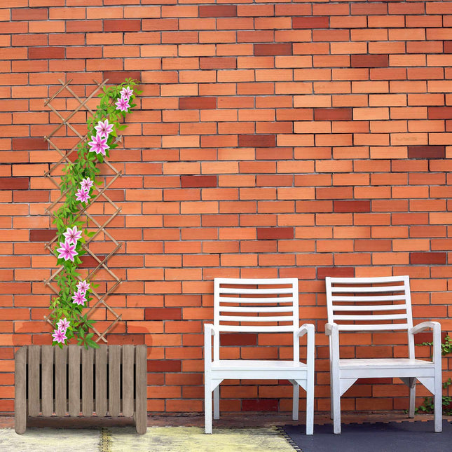 Retractable trellis in wood, set of 3