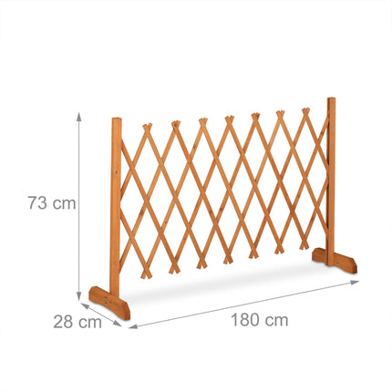 Einziehbares Holzspalier