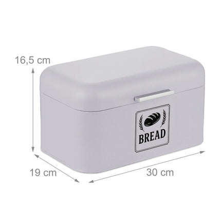 Retro Metal Bread Box with Lid – Compact Storage