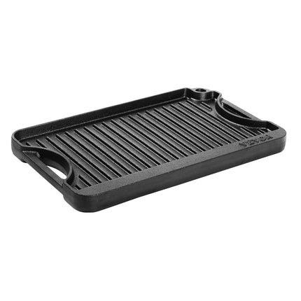 Reversible Cast Iron Grill Griddle, 14x8.5 in, Pre-Seasoned
