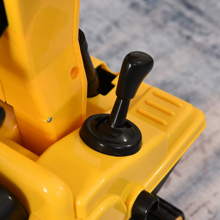 Excavator toy for children - black and yellow, 20 cm