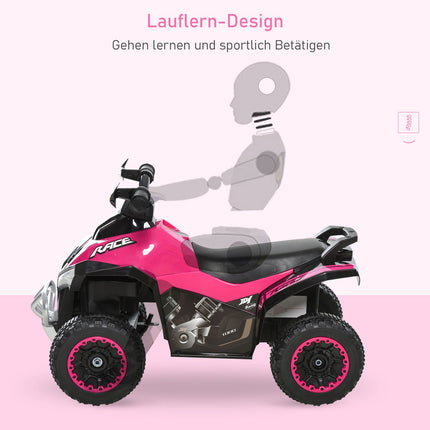 Šlapací auto pro batolata, světlo a hudba, růžová