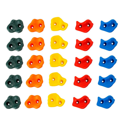 Rock Climbing Holds Set, 25 Pack with Mounting Hardware