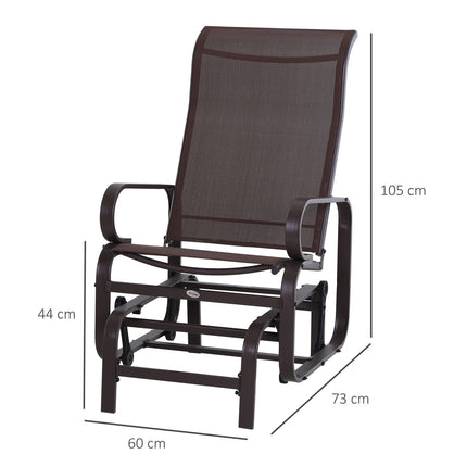 Zahradní houpací křeslo z kovu - relaxační venkovní nábytek