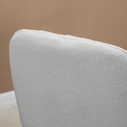 Rocking chair in gray sherpa fleece - padded for relaxation