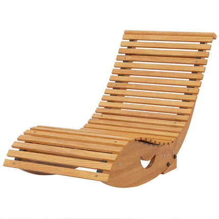 Ergonomické houpací křeslo ze dřeva, teak, nosnost 120 kg