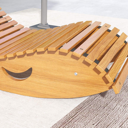 Ergonomické houpací křeslo ze dřeva, teak, nosnost 120 kg