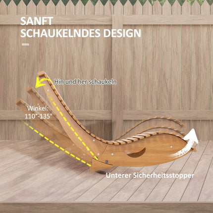 Ergonomické houpací křeslo ze dřeva, teak, nosnost 120 kg