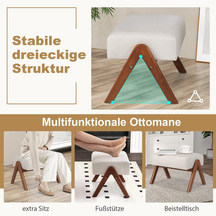 Houpací křeslo s podnožkou, ergonomický design, béžové