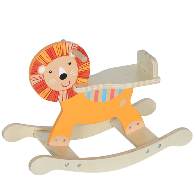 Rocking Horse, Lion Design, Wood, 25kg Capacity, Ages 2-5