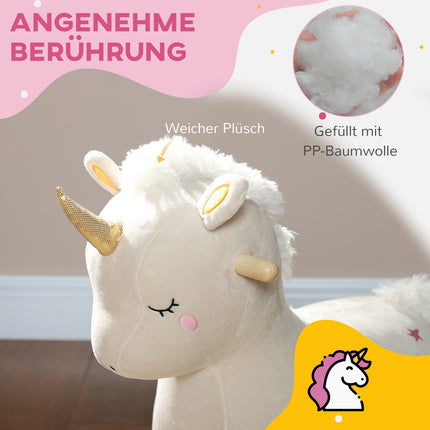 Unicorn Rocking Toy with Sound - Plush Seat for Toddlers