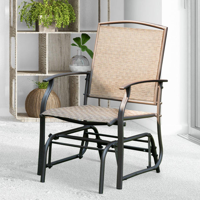 Rocking chair garden swing chair patio chair relaxation chair brown
