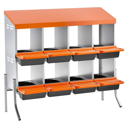 Roll Away Chicken Nesting Box, 8 Compartments With Legs