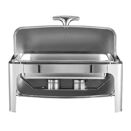 Roll Top Chafing Dish, 9 Qt Stainless Steel, Full Pan