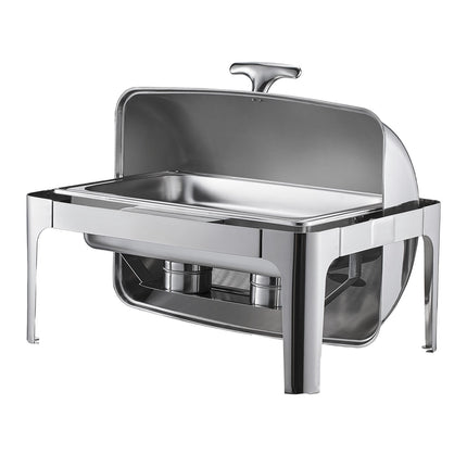 Roll Top Chafing Dish, 9 Qt Stainless Steel, Full Pan